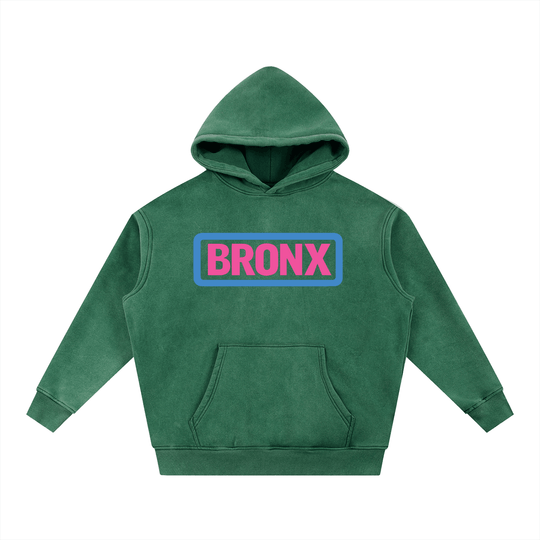 BRONX Snow Wash Fleece Oversize Hoodie by Bronx Native for New York summer