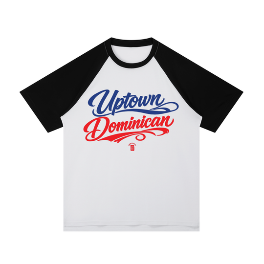 Uptown Dominican Contrast Raglan Sleeve Mesh T-Shirt