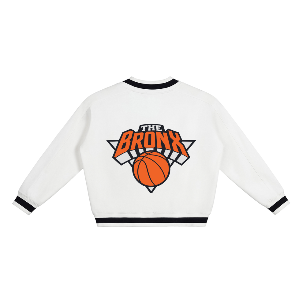 BXN Basketball 2026 Playoff Edition V-Neck Contrast Collar Boxy Sweatshirt