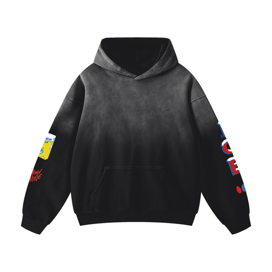 Bodega Ice Heavyweight Sunfade Oversized Hoodie