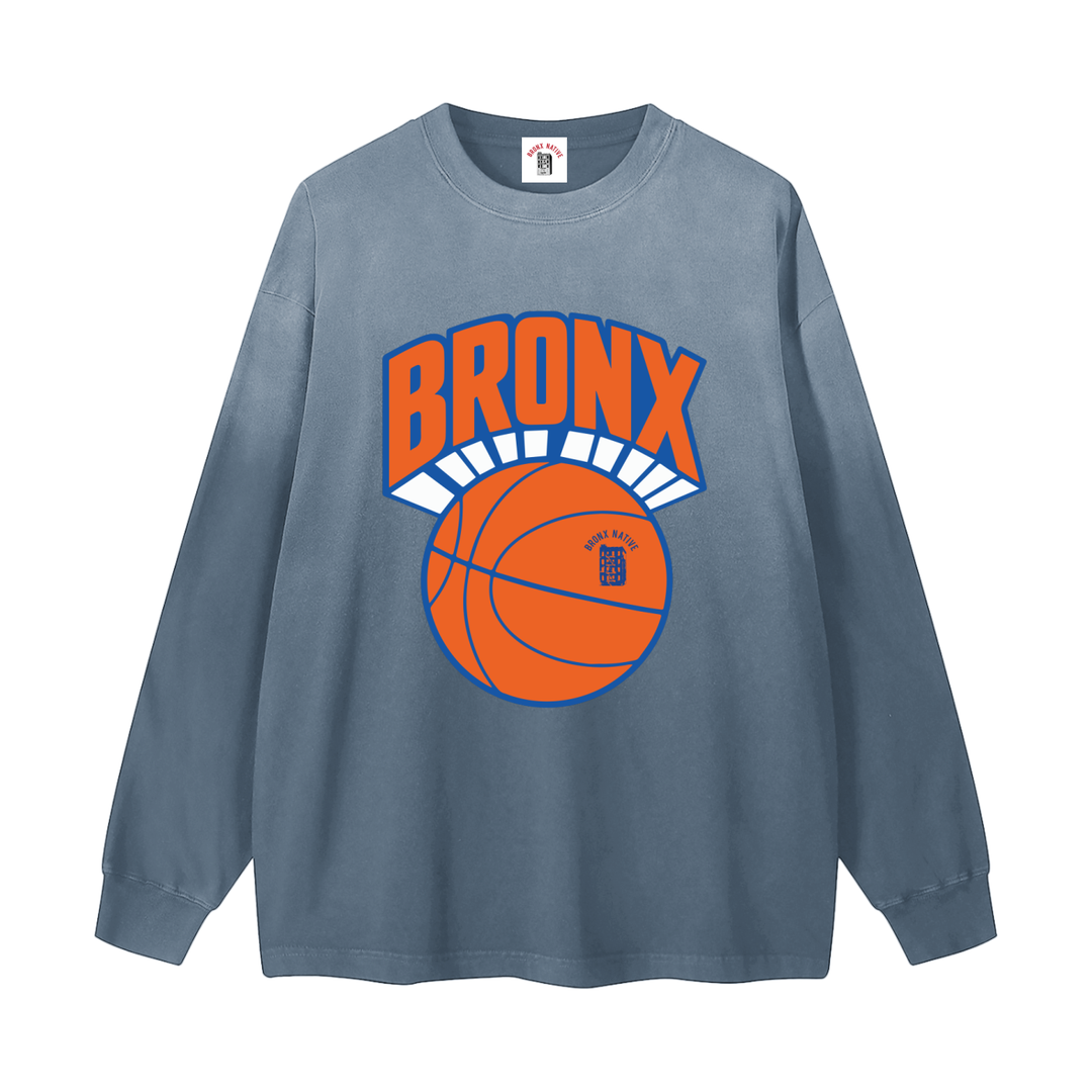 Bronx Basketball 2026 Finals Gradient Washed Long Sleeve T-Shirt