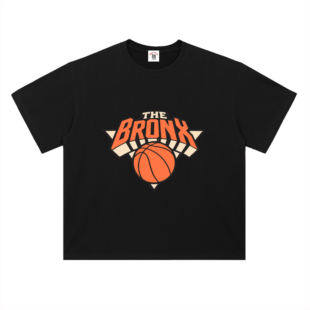 Bronx Basketball 2026 Playoffs Heavyweight Drop Shoulder Cotton T-Shirt