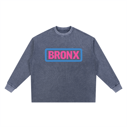 BRONX Mineral Wash Waffle Oversized T-Shirt by Bronx Native for New York summer