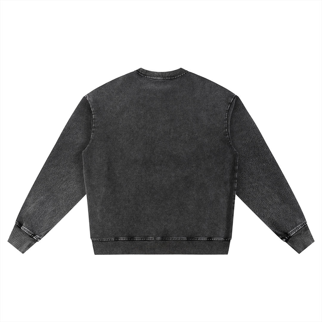 JZ x BX Takeover Snow Wash Oversized Crewneck Sweatshirt