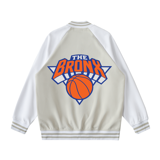 Bronx Basketball 2026 Playoffs Two Tone Raglan Sleeve Varsity Jacket by Bronx Native