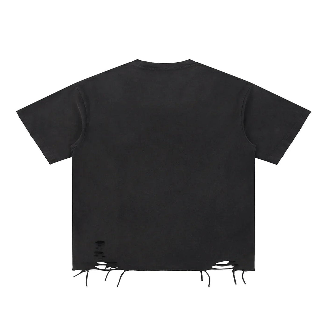 Valentine Ave Washed Raw-Hem T-Shirt