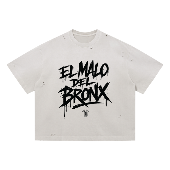 El Malo Del Bronx Vintage Washed Distressed Boxy Oversized T-Shirt