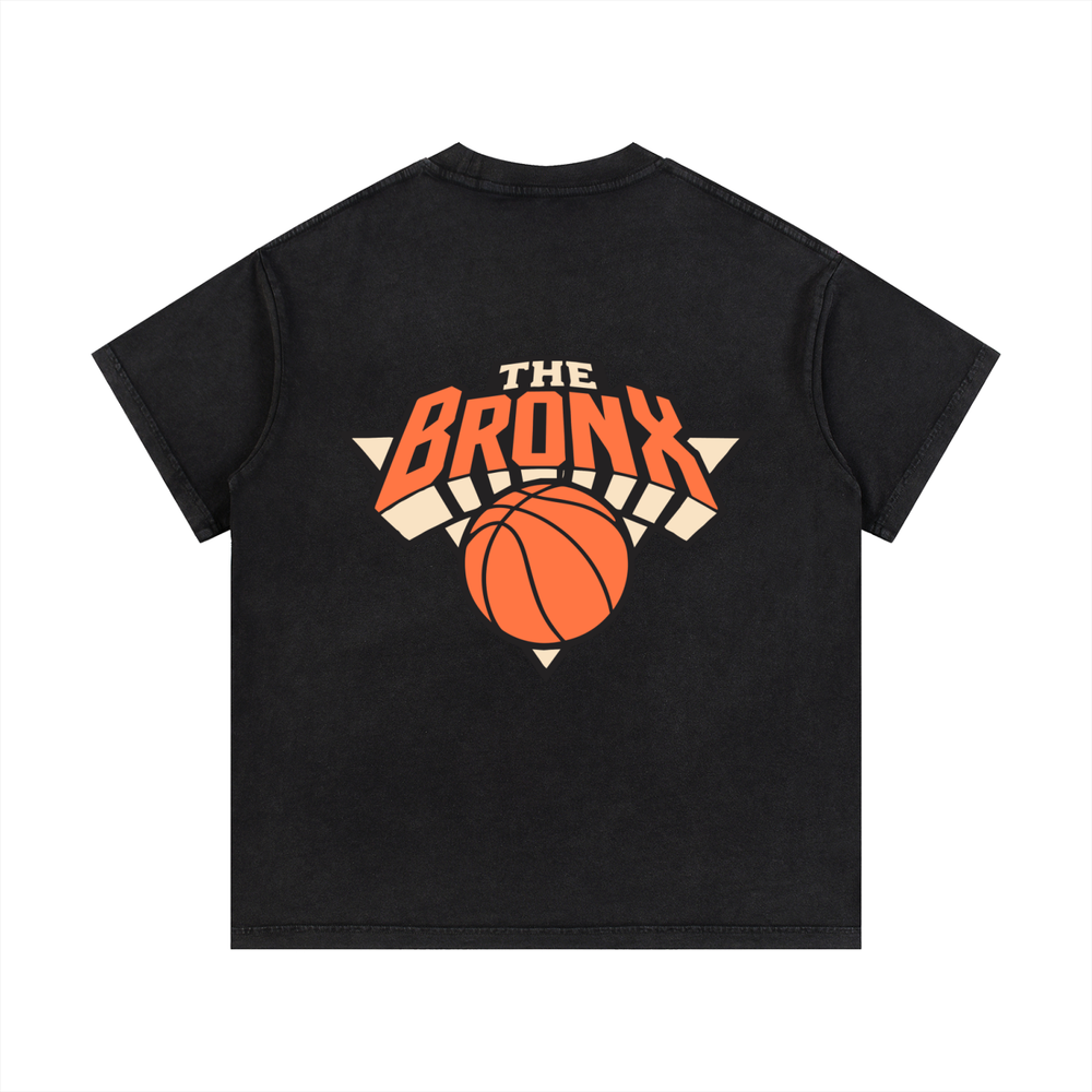 Bronx Basketball 2026 Playoffs Vintage Wash Cotton T-Shirt
