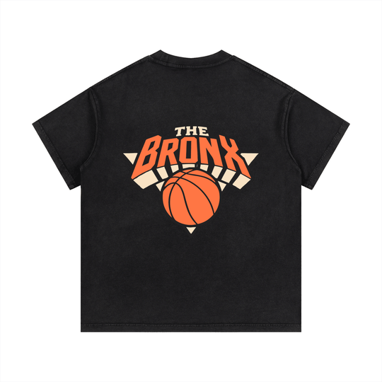 Bronx Basketball 2026 Playoffs Vintage Wash Cotton T-Shirt by Bronx Native