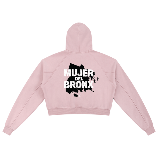 Mujer Del Bronx Snow Washed Cropped Hoodie