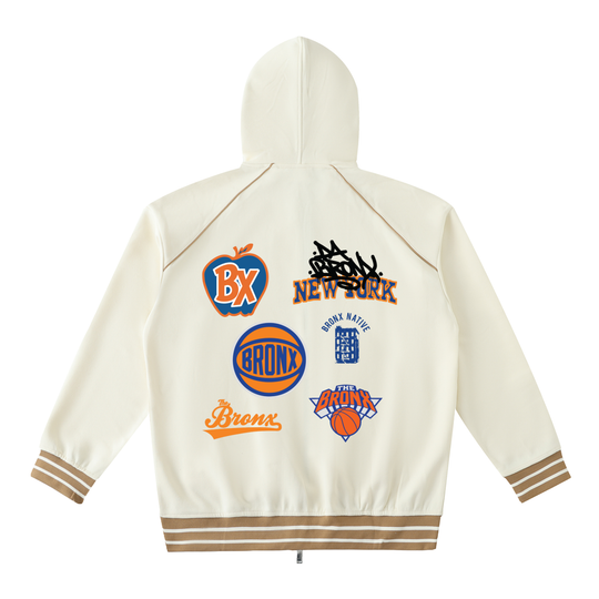 Bronx Basketball 2026 Finals Lim. Edition Striped Trim Zip-Up Hoodie product image 6 of 6 by Bronx Native