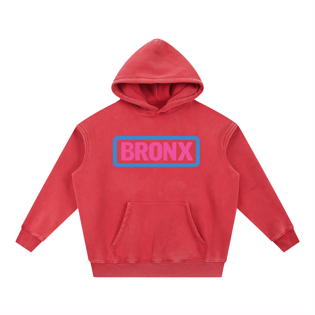 BRONX Snow Wash Fleece Oversize Hoodie by Bronx Native for New York summer