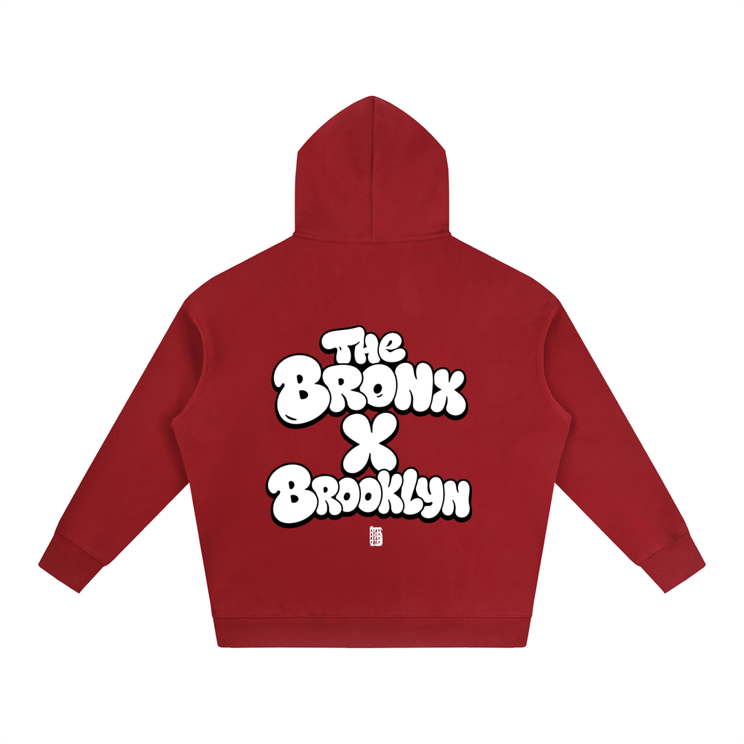 BX x BK 30th Anniversary Oversized Fleece Hoodie by Bronx Native — BX x BK 30th Anniversary Stadium Series product image