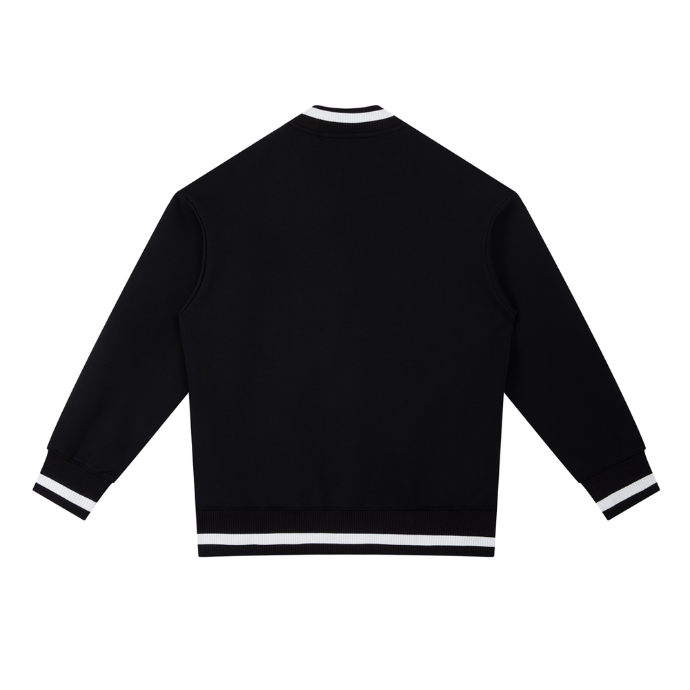 Bronx Native Classy Contrast Piping Zip Bomber Jacket