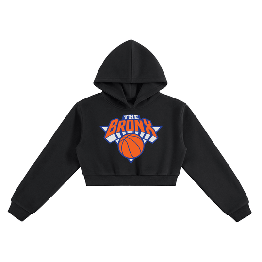 Bronx Basketball 2026 Playoff Edition Women's Essential Cropped Hoodie by Bronx Native