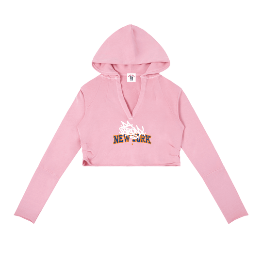 Bronx Basketball 2026 Playoff Edition Women's Vintage Washed Raw Edge Hoodie by Bronx Native