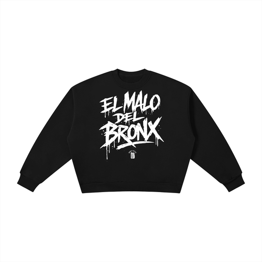 El Malo Del Bronx Boxy Fleece Crewneck Sweatshirt Alt Colorway by Bronx Native for New York summer