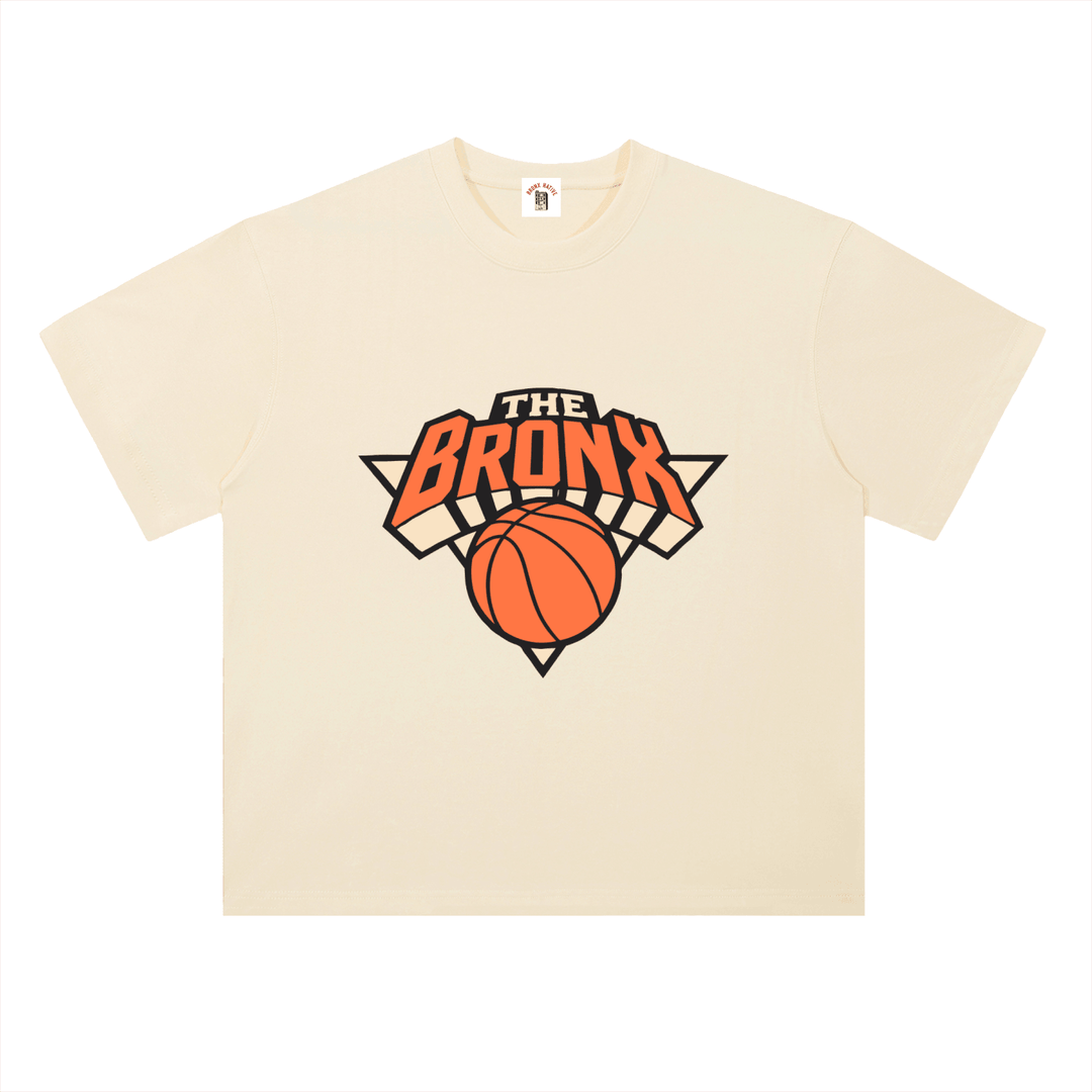 Bronx Basketball 2026 Playoffs Heavyweight Drop Shoulder Cotton T-Shirt by Bronx Native