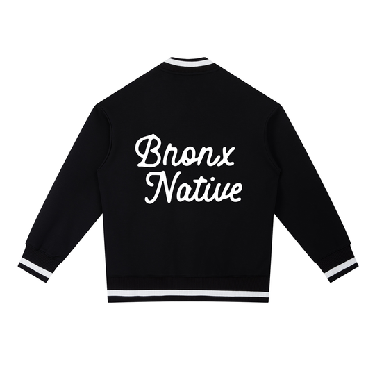 Bronx Native Classy Contrast Piping Zip Bomber Jacket