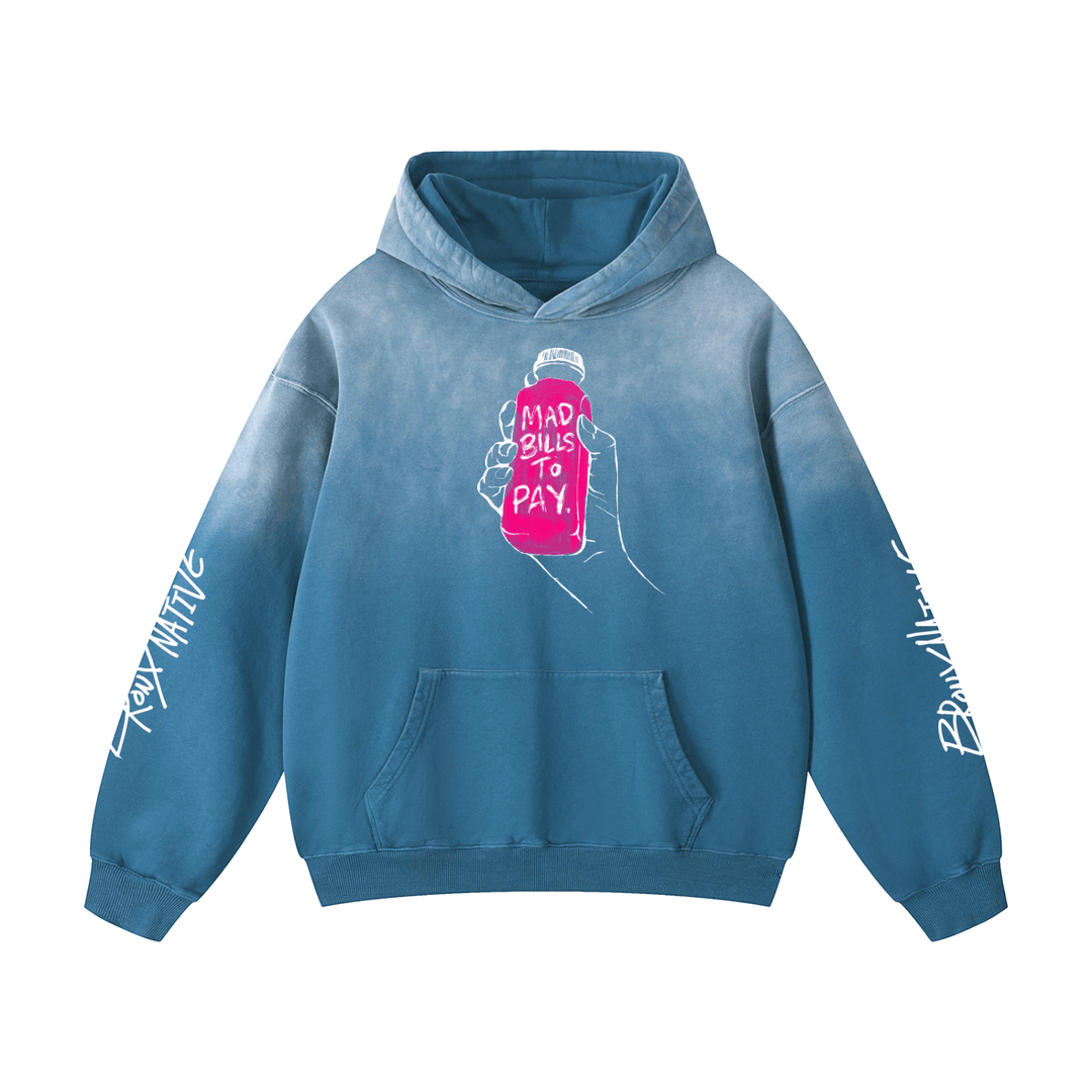 Mad Bills to Pay x BXN Heavyweight Sunfade Oversized Hoodie (Lim. Ed. Drop)