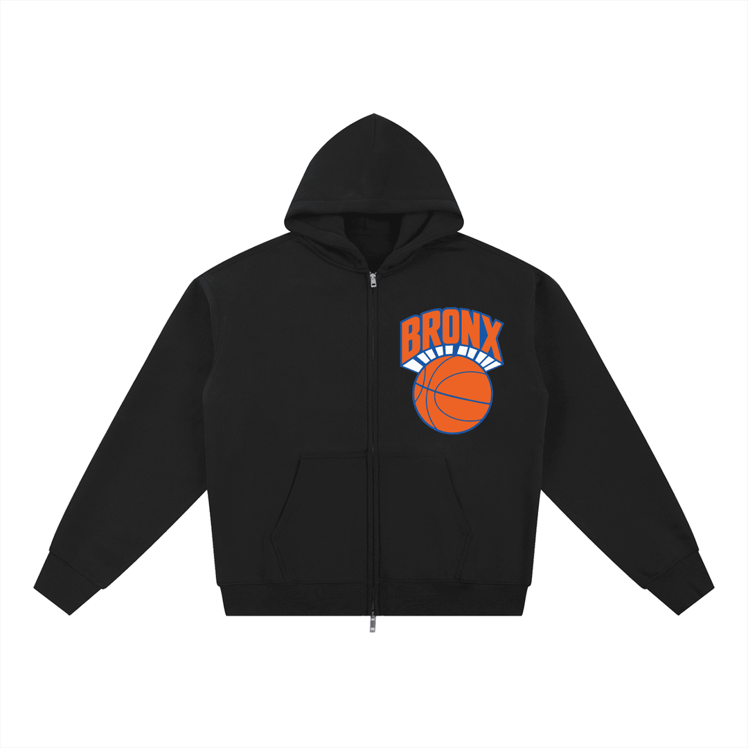 Bronx Basketball 2026 Playoffs Fleece Zip-Through Hoodie by Bronx Native