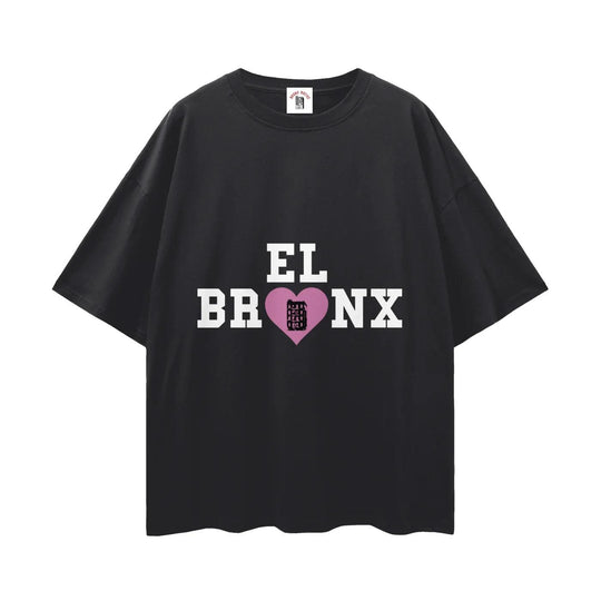 EL BRONX Valentine Streetwear Loose Drop Shoulder T-Shirt