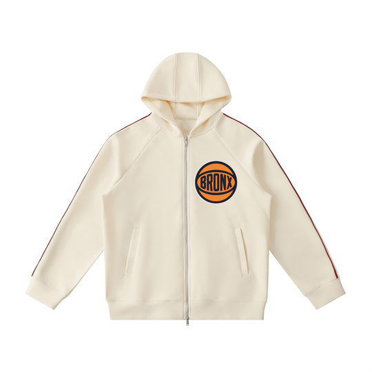 Bronx Basketball 2026 Playoffs Heavyweight Raglan Sleeve Zip Hoodie by Bronx Native