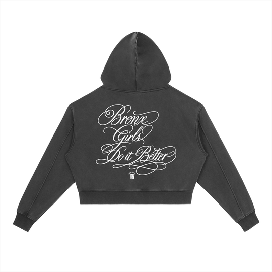 Bronx Girls Hoop Vintage Washed Heavyweight Hoodie