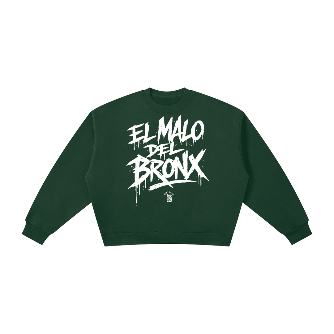El Malo Del Bronx Boxy Fleece Crewneck Sweatshirt Alt Colorway by Bronx Native for New York summer