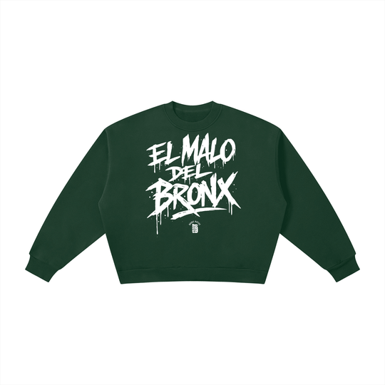El Malo Del Bronx Boxy Fleece Crewneck Sweatshirt Alt Colorway by Bronx Native for New York summer