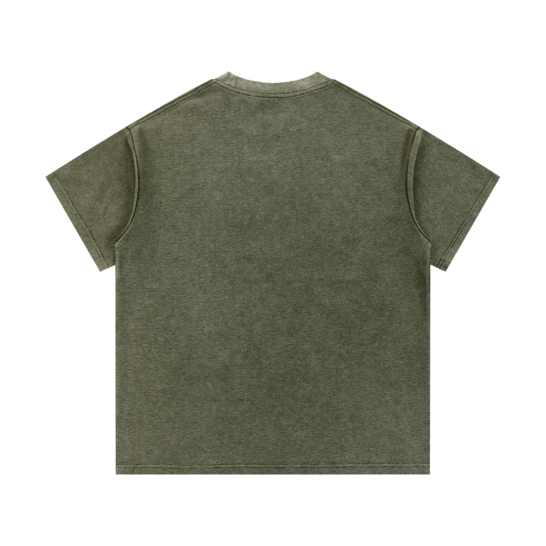 Bronx Educated Mineral Wash Waffle Knit T-Shirt