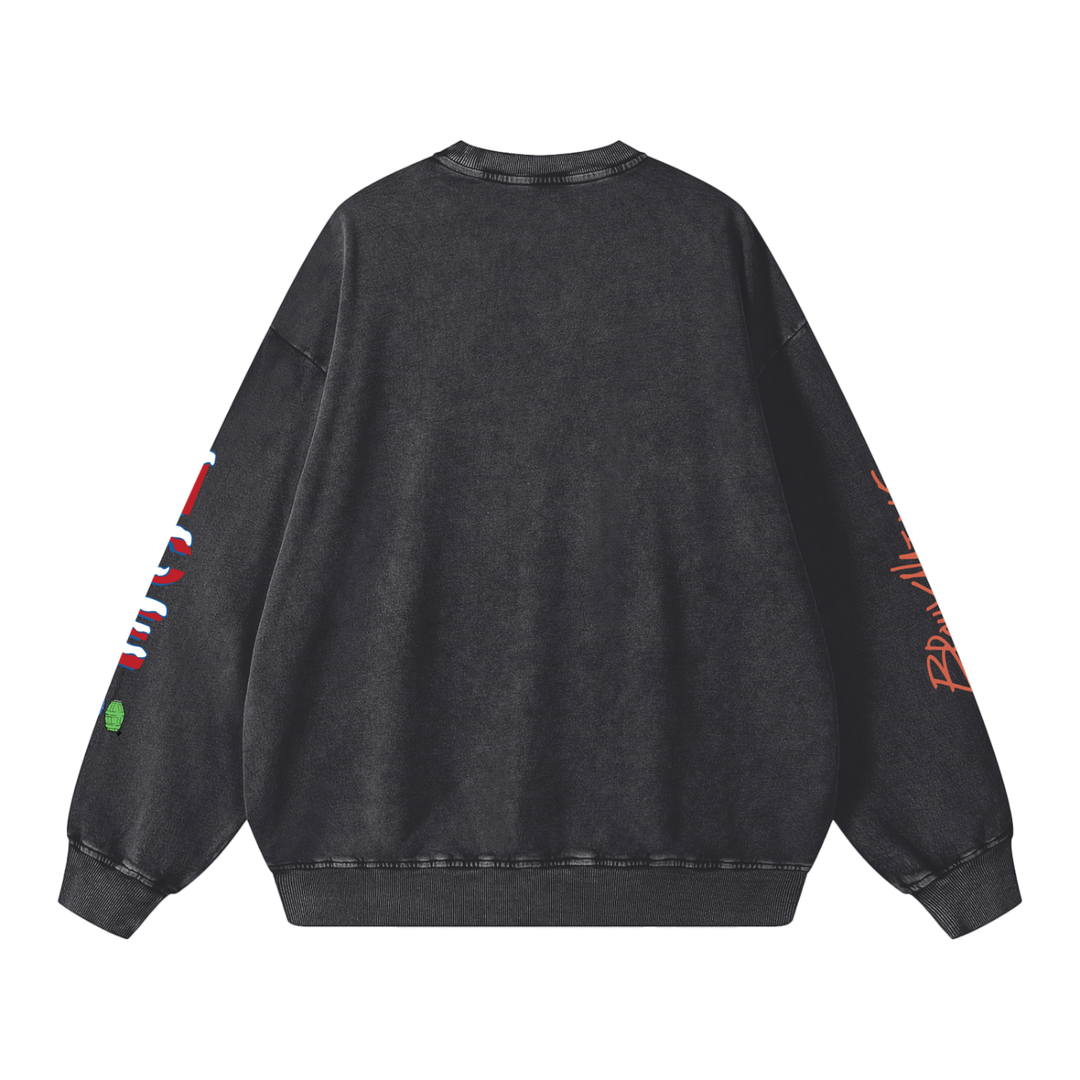 Bodega Ice Snow Washed Oversized Sweatshirt