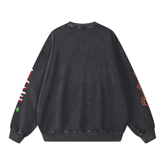 Bodega Ice Snow Washed Oversized Sweatshirt
