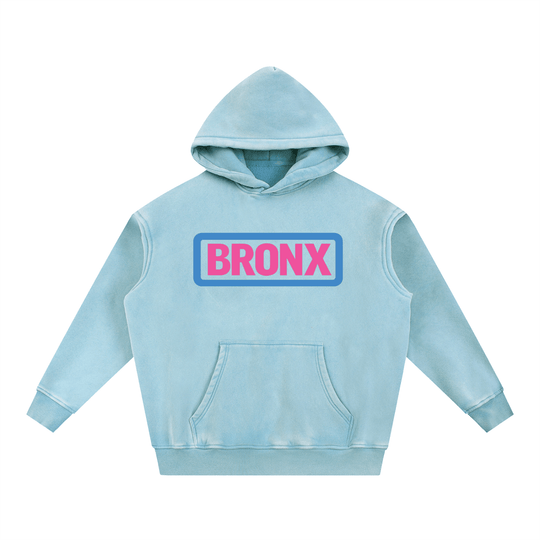 BRONX Snow Wash Fleece Oversize Hoodie by Bronx Native for New York summer