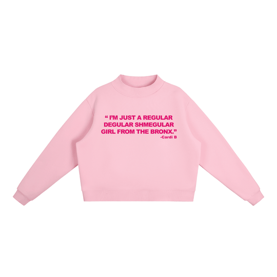 Regular Shmegular Essential Fleece Mock-Neck Crew Sweatshirt