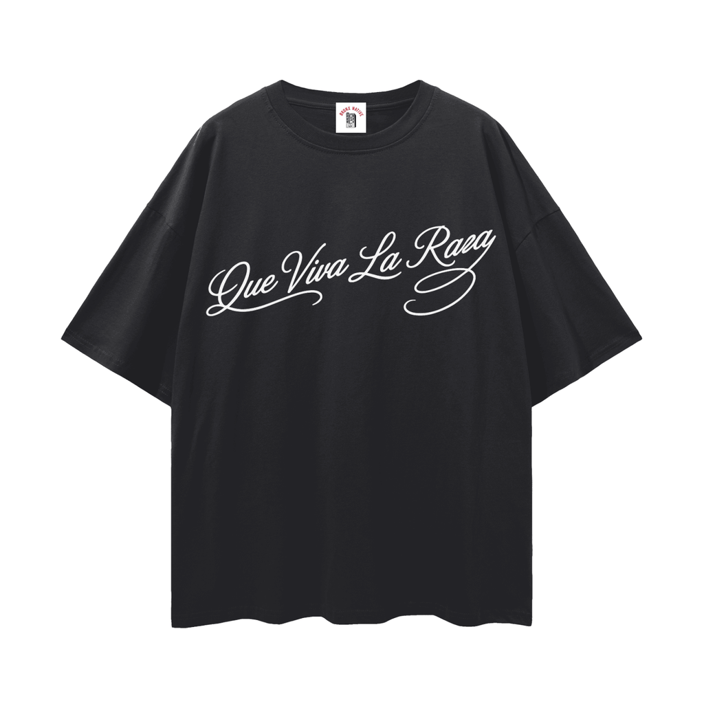 Que Viva la Raza Drop Shoulder Tee | Bronx Native – Bronx Native Shop