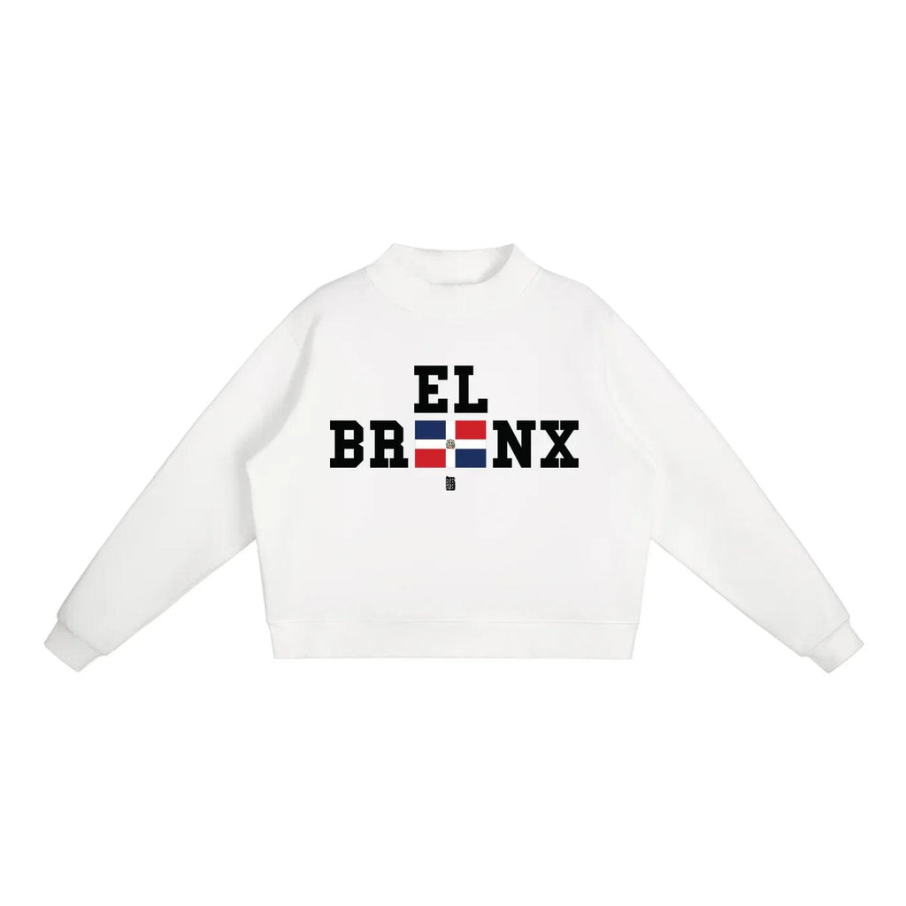 DR Flag Essential Fleece Mock-Neck Crew Swea | Bronx Native DR Flag Essential Fleece Mock-Neck Crew Swea | Bronx Native