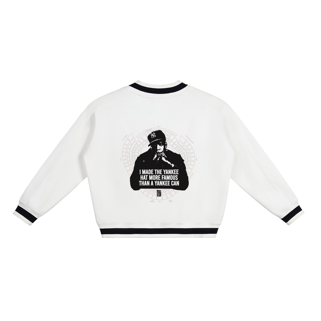 Empire State of Mind Lim. Edition Jay-Z Yankee V-Neck Contrast Collar Boxy Sweatshirt