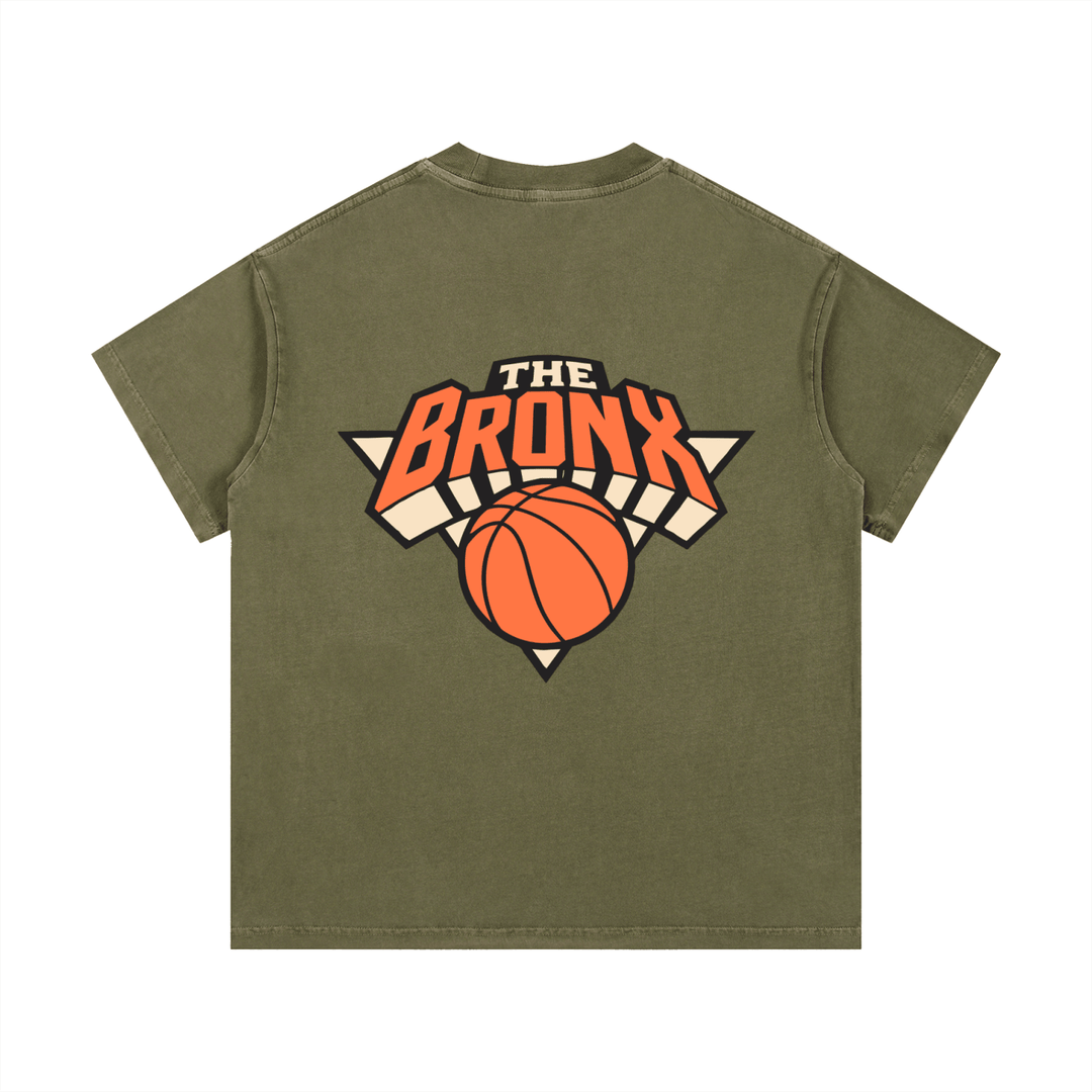 Bronx Basketball 2026 Playoffs Vintage Wash Cotton T-Shirt by Bronx Native