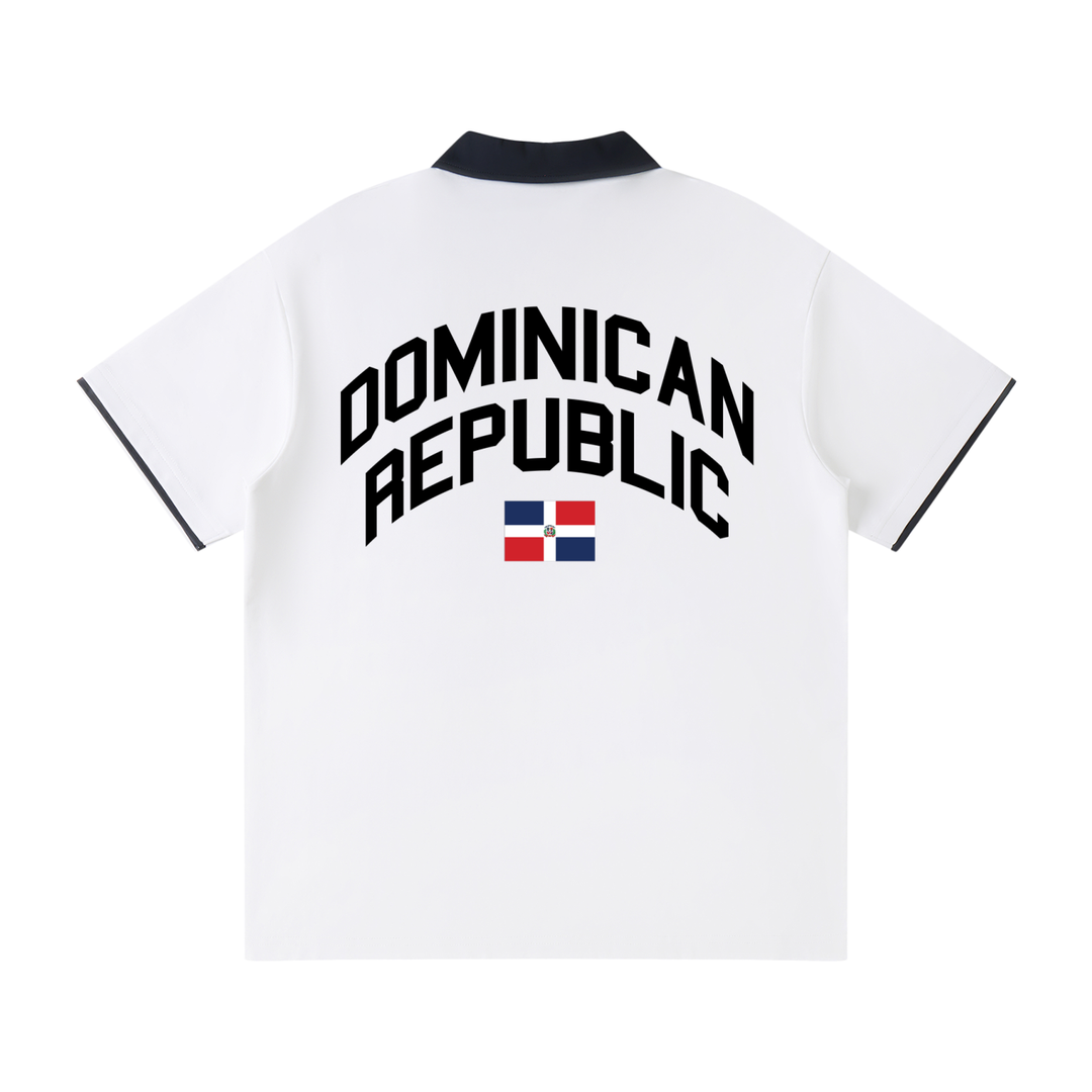 Dominican Contrast Collar Raglan Polo Shirt