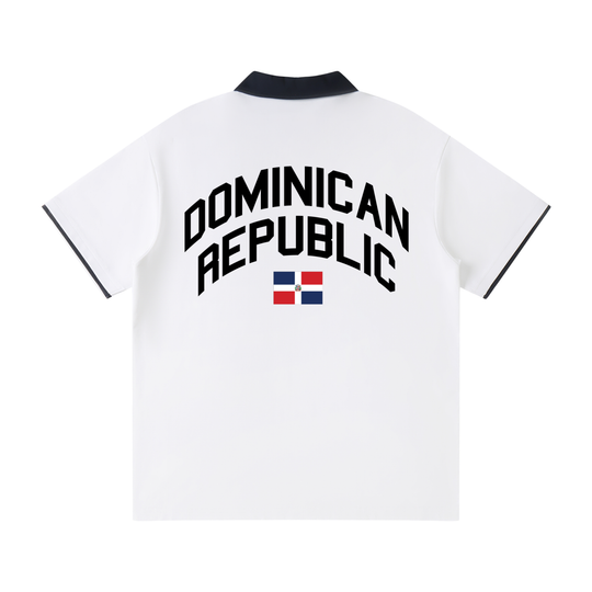 Dominican Contrast Collar Raglan Polo Shirt