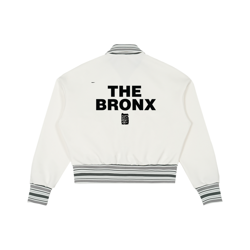 Bronx Pidgeon Striped Rib Collar Zip Jacket