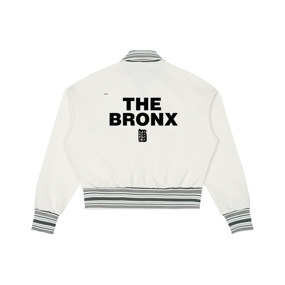 Bronx Pidgeon Striped Rib Collar Zip Jacket