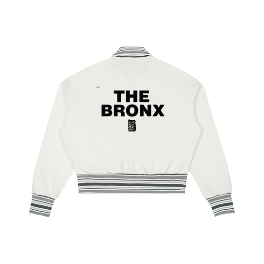 Bronx Pidgeon Striped Rib Collar Zip Jacket