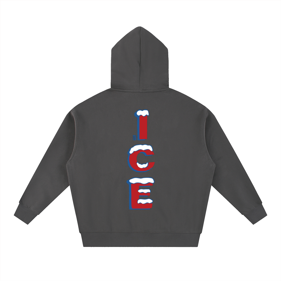 Quarter Ice Essential Oversized Fleece Boxy Hoodie
