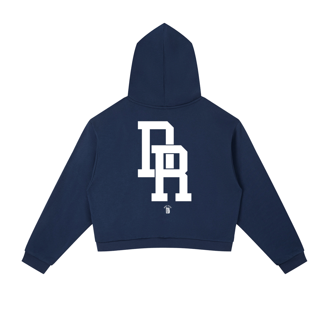 Dominican Republic Contrast Side Stripe Cropped Hoodie