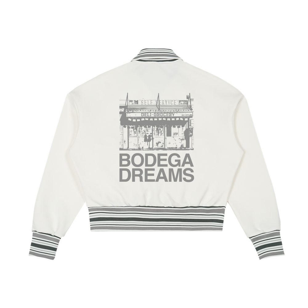 EL BRONX Bodega Dreams Striped Rib Collar Zip Jacket