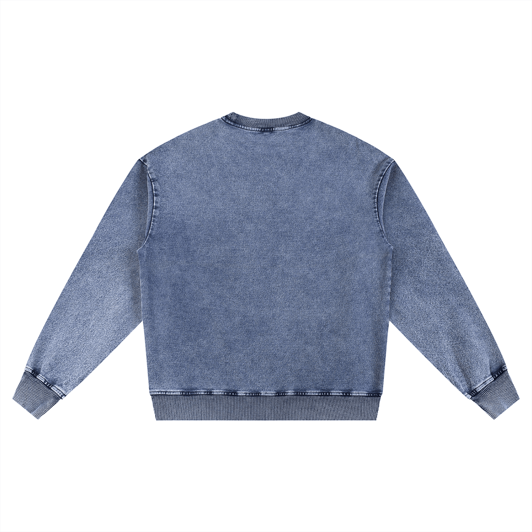 Bronx MAXXing Snow Wash Oversized Crewneck Sweatshirt by Bronx Native for New York summer
