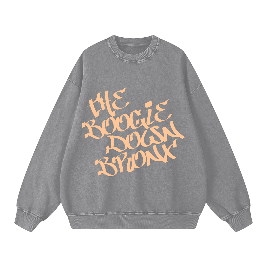 The Boogie Down BX Snow Washed Oversized Sweatshirt