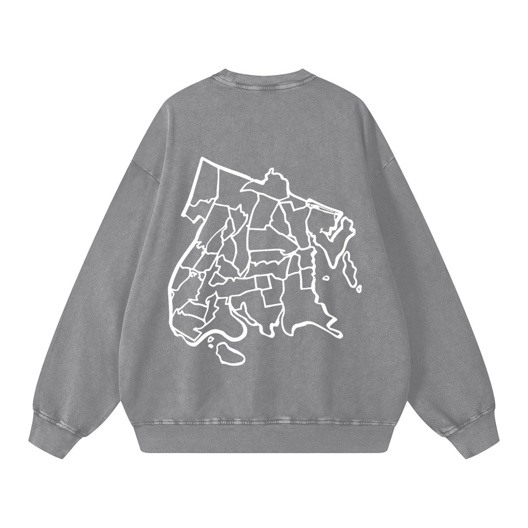 BronXNative Snow Washed Oversized Sweatshirt